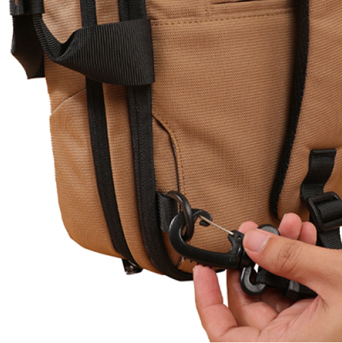 Hide-away shoulder straps